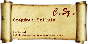Czégényi Szilvia névjegykártya