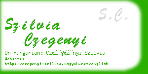szilvia czegenyi business card